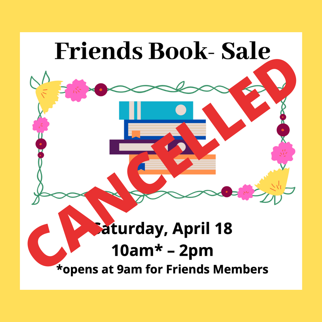 The April 2020 friends of The Santa Clara City library book sale has been cancelled