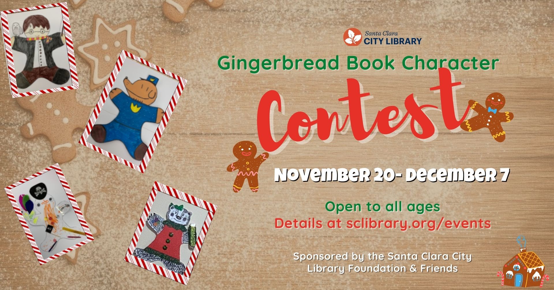 Enter the 2020 gingerbread book character contest, sponsored by The Santa Clara City Library foundation and friends