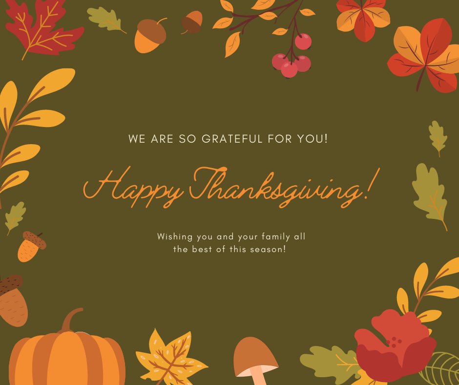 Wishing all the supporters of The Santa Clara City Library foundation and friends a happy thanksgiving