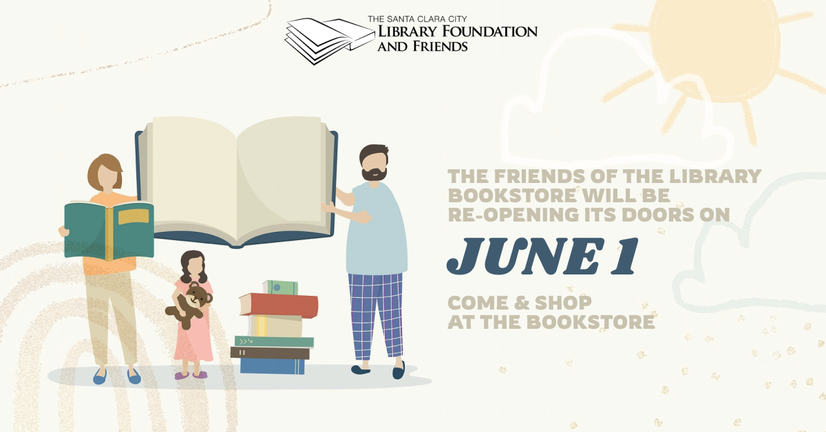 announcing that the Friends of The Santa Clara City Library will reopen its bookstore on June 1, 2021