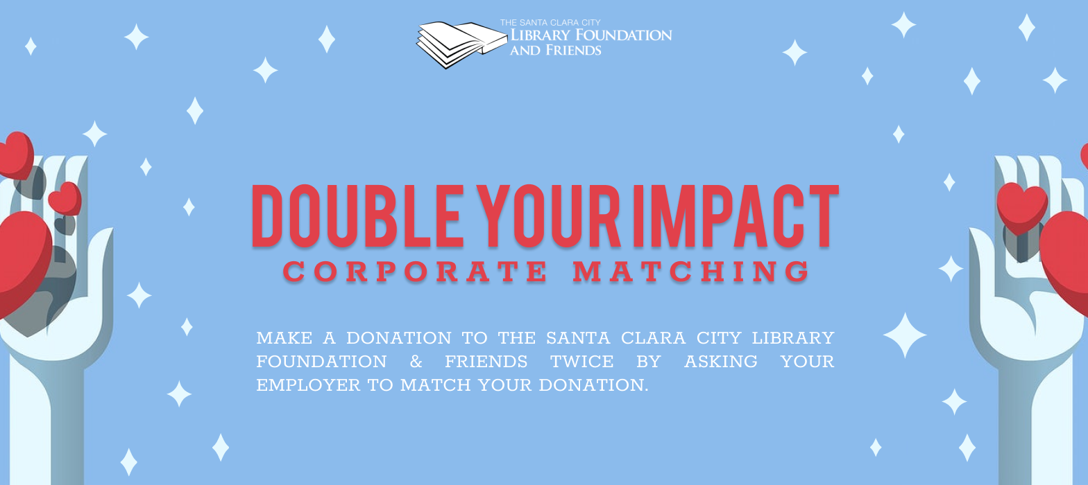 Slider for corporate matching for donations to The Santa Clara City Library foundation and Friends