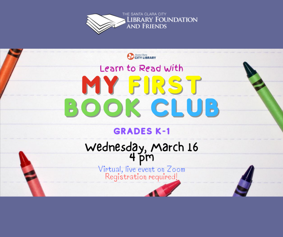 My First Book Club at The Santa Clara City Library for March 2022