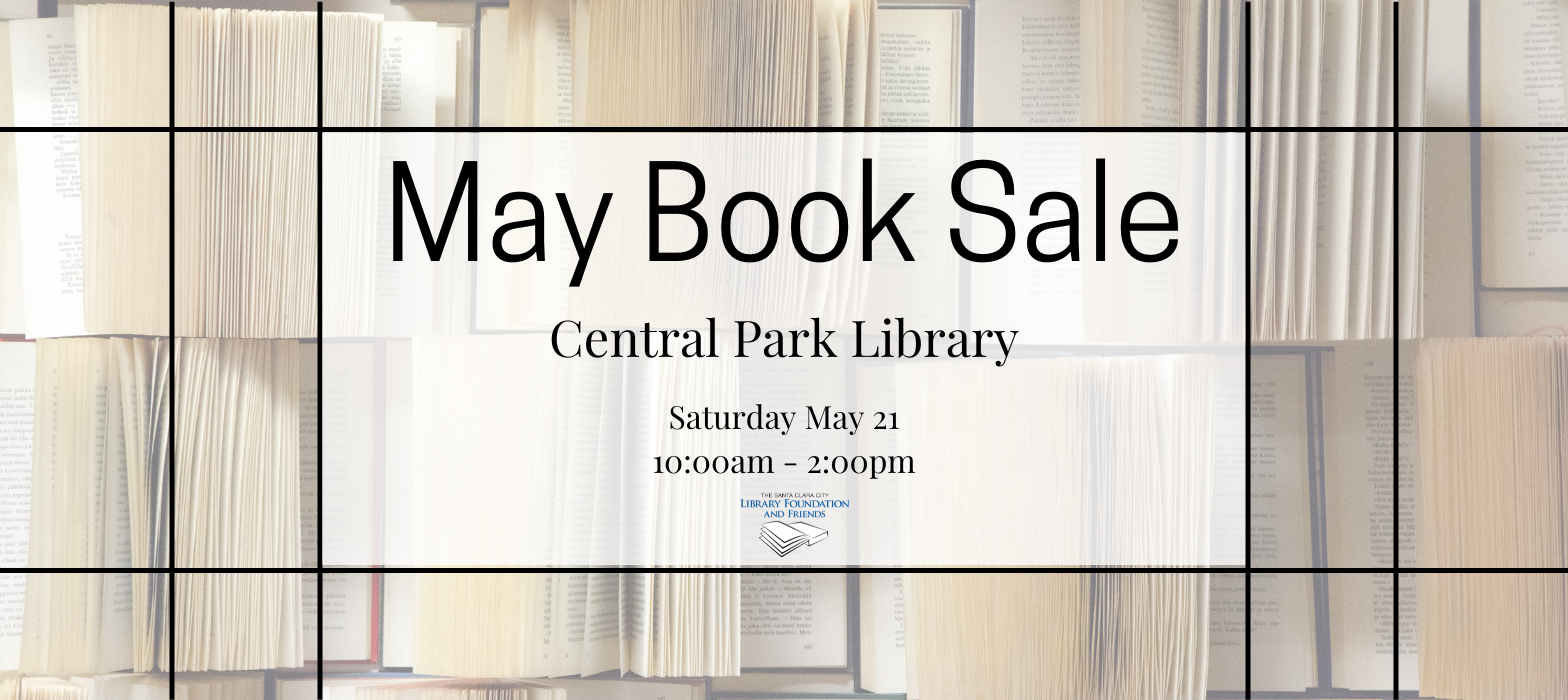 May Book Sale at Central Park Library on Saturday May 21 from 10am - 2pm