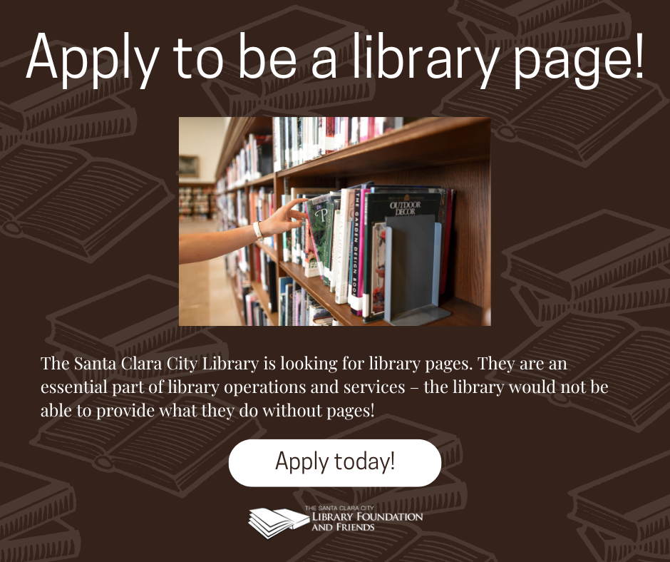 Apply to be a page at the Santa Clara City Library