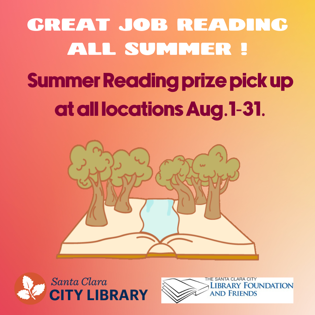 Summer Reading Prizes for the Santa Clara City Library Summer Reading program sponsored by the Santa Clara City Library foundation and friends
