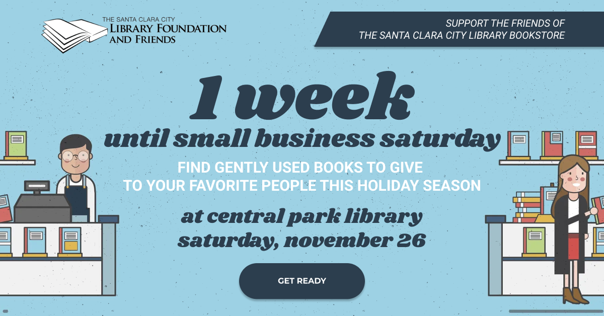 One week until Small Business Saturday. Shop at the Friends of the Santa Clara City Library that day to support the library