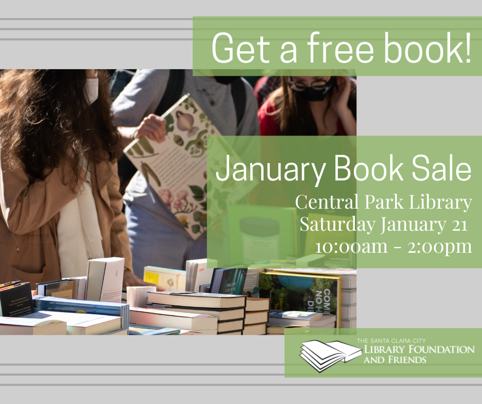 get a free book at the January friends of the Santa Clara City Library book sale