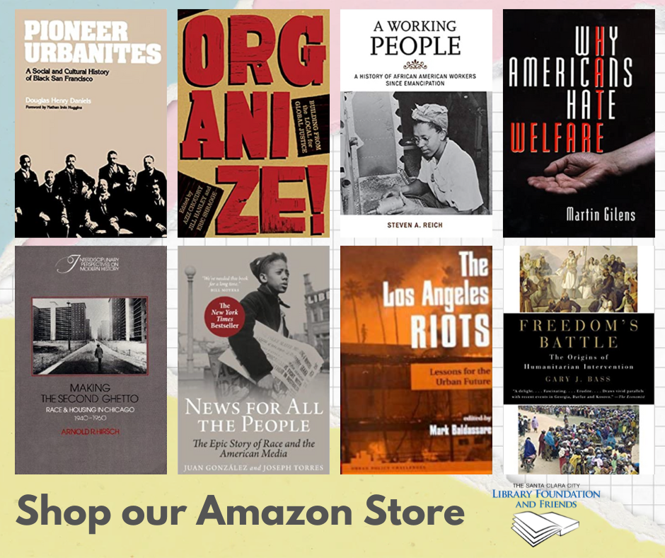 A selection of books about the civil rights movement and Black history in the Friends of the Santa Clara City Library's online book store