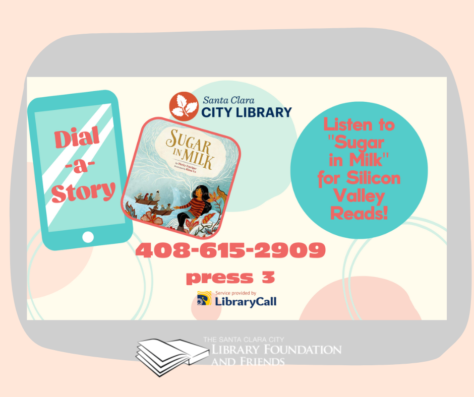 Hear the story "Sugar in Milk" by Thrity Umigar on the Santa Clara City Library's Dial-a-Story as a part of Silicon Valley Reads, sponsored by the Santa Clara City Library foundation and friends