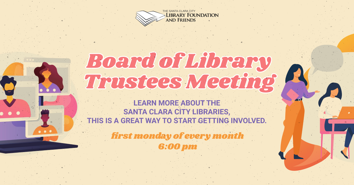 Come to the Board of Library Trustees meetings on the first Monday of every month at 6:00pm