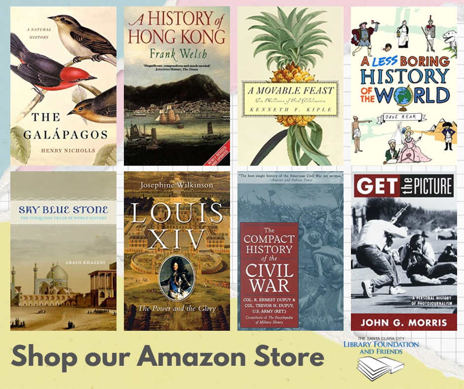 Find history books for sale at the Friends of the Santa Clara city library's online bookstore.