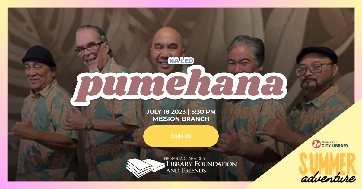 Na Leo Pumehana will be performing at Mission Library tomorrow at 5:30pm as part of the Santa Clara City Library's Summer Reading Program, which we are proud to support.