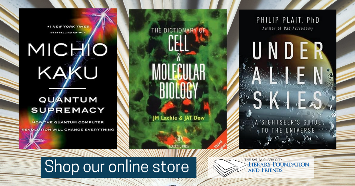 Science books available for sale at The Santa Clara City Library Foundation and Friends online bookstore