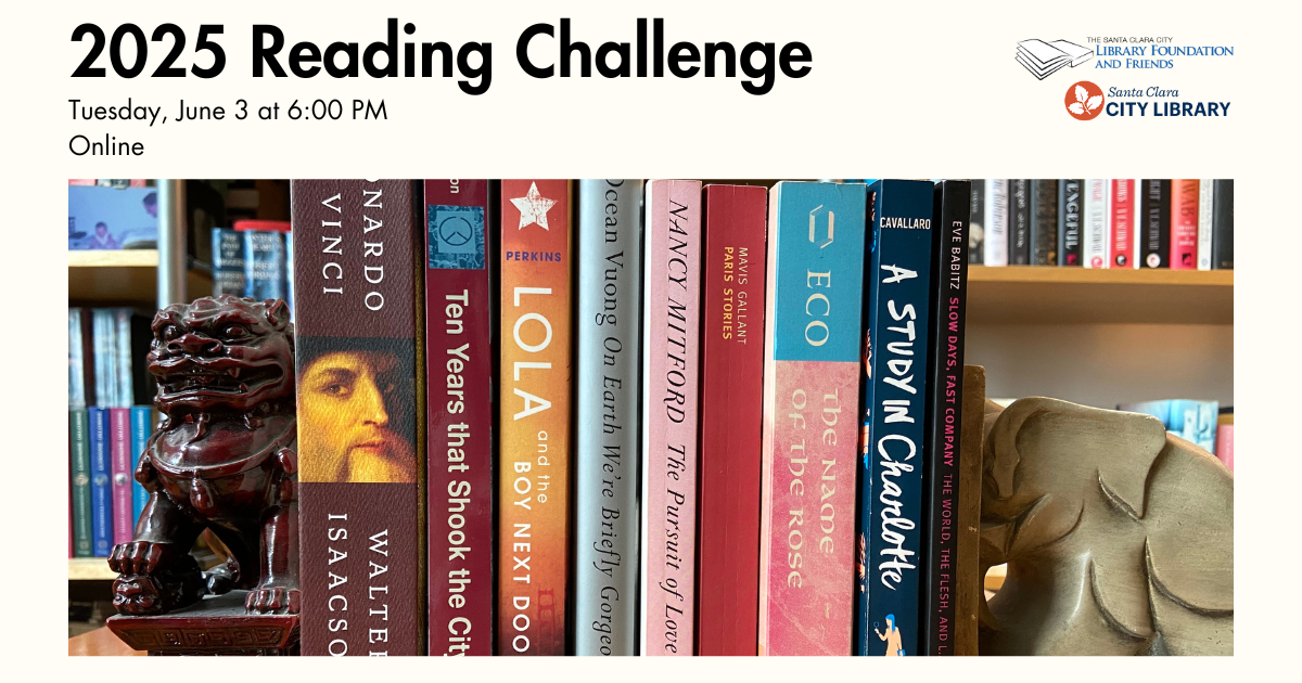 A photo of books to advertise the 2025 reading challenge unbook club