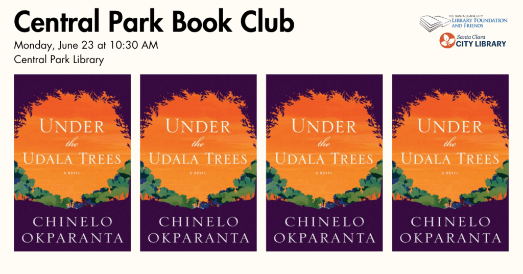 An image of the cover of "Under the Udala Trees" the June book choice for the Central Park Book Club.